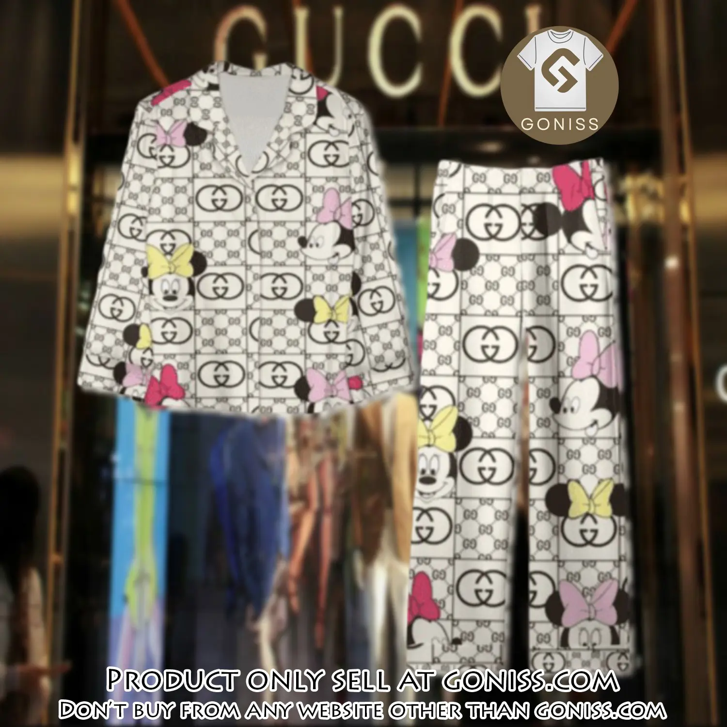 Trending luxury gc satin pajama set pjs1054 gn1218622